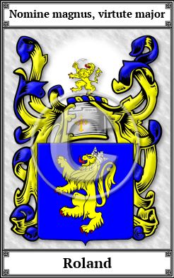 Roland Family Crest Download (JPG) Book Plated - 300 DPI