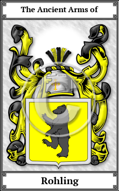 Rohling Family Crest Download (JPG)  Book Plated - 150 DPI