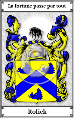 Rolick Family Crest Download (JPG)  Book Plated - 150 DPI