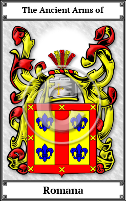 Romana Family Crest Download (JPG)  Book Plated - 150 DPI