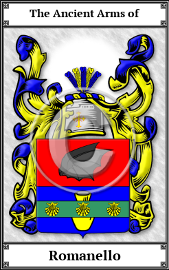 Romanello Family Crest Download (JPG)  Book Plated - 150 DPI