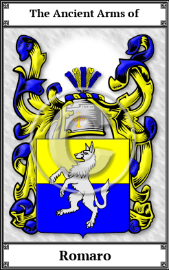 Romaro Family Crest Download (JPG)  Book Plated - 150 DPI