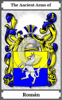 Román Family Crest Download (JPG)  Book Plated - 150 DPI