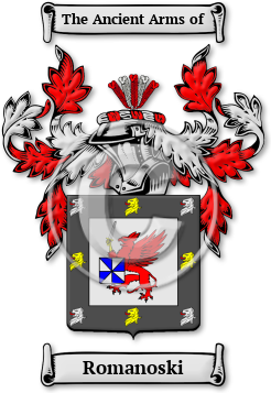 Romanoski Family Crest Download (jpg) Legacy Series - 150 DPI