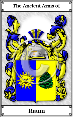 Raum Family Crest Download (JPG) Book Plated - 600 DPI