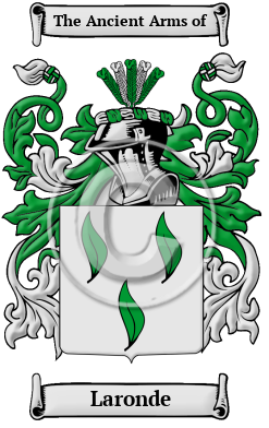 Laronde Family Crest/Coat of Arms