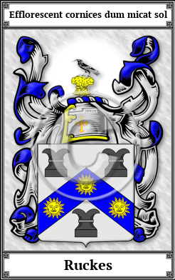 Ruckes Family Crest Download (JPG)  Book Plated - 150 DPI