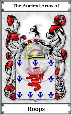Roops Family Crest Download (JPG)  Book Plated - 150 DPI