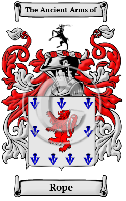 Rope Family Crest/Coat of Arms