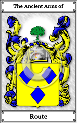 Route Family Crest Download (JPG)  Book Plated - 150 DPI