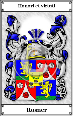 Rosner Family Crest Download (JPG)  Book Plated - 150 DPI