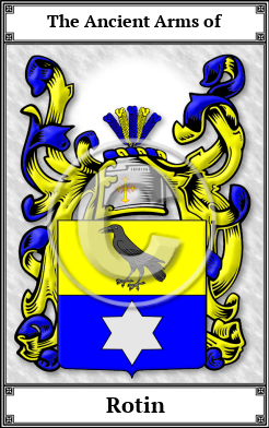 Rotin Family Crest Download (JPG) Book Plated - 600 DPI