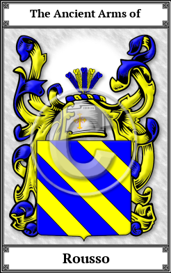 Rousso Family Crest Download (JPG)  Book Plated - 150 DPI