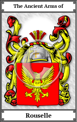Rouselle Family Crest Download (JPG) Book Plated - 600 DPI