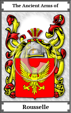 Rousselle Family Crest Download (JPG) Book Plated - 600 DPI