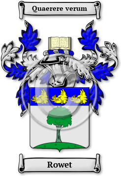 Rowet Family Crest Download (JPG) Legacy Series - 300 DPI