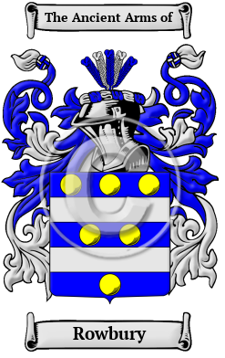 Rowbury Family Crest/Coat of Arms