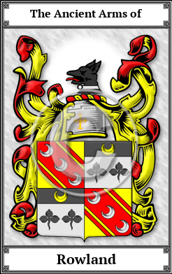 Rowland Family Crest Download (JPG) Book Plated - 600 DPI