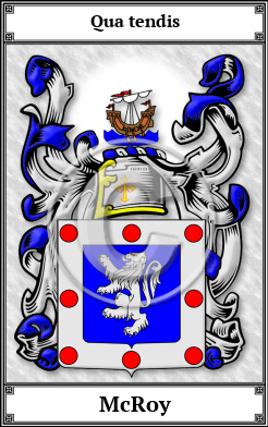 McRoy Family Crest Download (JPG)  Book Plated - 150 DPI