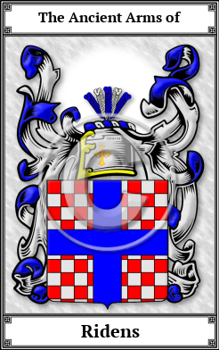 Ridens Family Crest Download (JPG)  Book Plated - 150 DPI