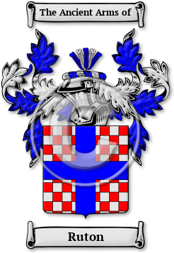 Ruton Family Crest Download (jpg) Legacy Series - 150 DPI
