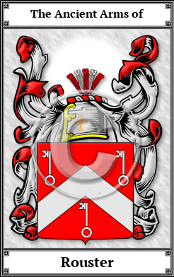 Rouster Family Crest Download (JPG)  Book Plated - 150 DPI