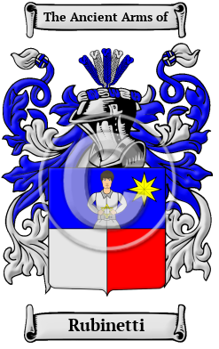Rubinetti Family Crest/Coat of Arms