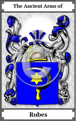 Rubes Family Crest Download (JPG)  Book Plated - 150 DPI