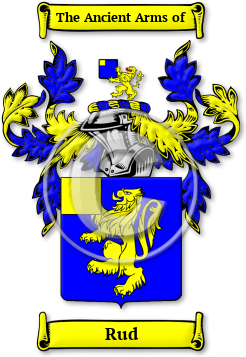 Rud Family Crest Download (JPG) Legacy Series - 600 DPI