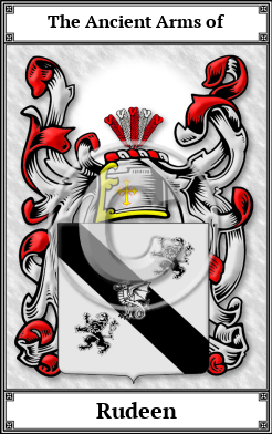 Rudeen Family Crest Download (JPG)  Book Plated - 150 DPI