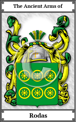 Rodas Family Crest Download (JPG)  Book Plated - 150 DPI
