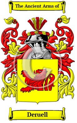 Deruell Family Crest/Coat of Arms