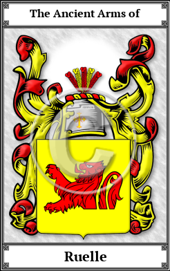 Ruelle Family Crest Download (JPG)  Book Plated - 150 DPI