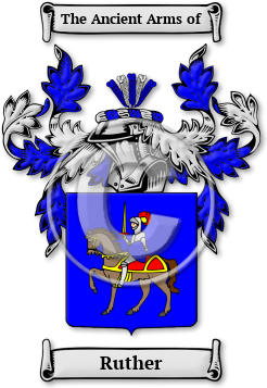 Ruther Family Crest Download (jpg) Legacy Series - 150 DPI
