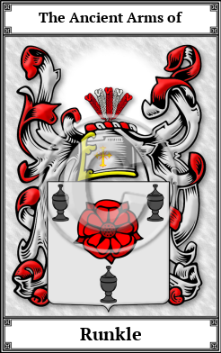 Runkle Family Crest Download (JPG)  Book Plated - 150 DPI