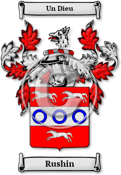 Rushin Family Crest Download (jpg) Legacy Series - 150 DPI