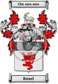 Rusel Family Crest Download (jpg) Legacy Series - 150 DPI