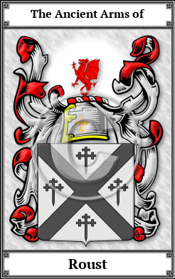 Roust Family Crest Download (JPG) Book Plated - 600 DPI