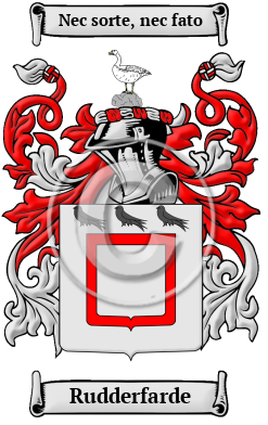 Rudderfarde Family Crest/Coat of Arms