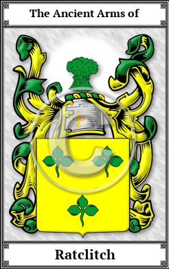 Ratclitch Family Crest Download (JPG)  Book Plated - 150 DPI