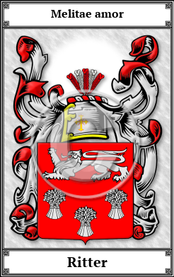 Ritter Family Crest Download (JPG)  Book Plated - 150 DPI