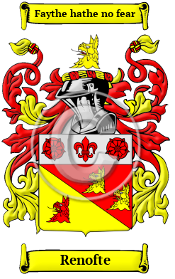 Renofte Family Crest/Coat of Arms