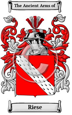 Riese Family Crest/Coat of Arms