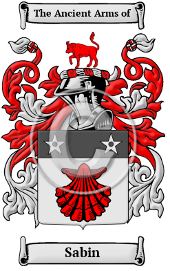 Sabin Family Crest/Coat of Arms