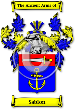 Sablon Family Crest Download (jpg) Legacy Series - 150 DPI