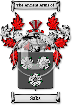 Saks Family Crest Download (JPG) Legacy Series - 600 DPI