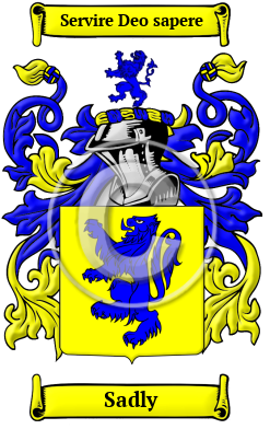 Sadly Family Crest/Coat of Arms
