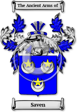 Saven Family Crest Download (jpg) Legacy Series - 150 DPI