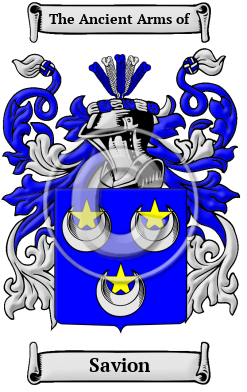 Savion Family Crest/Coat of Arms