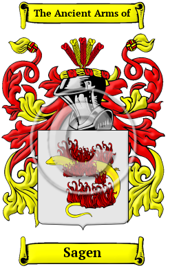 Sagen Family Crest/Coat of Arms